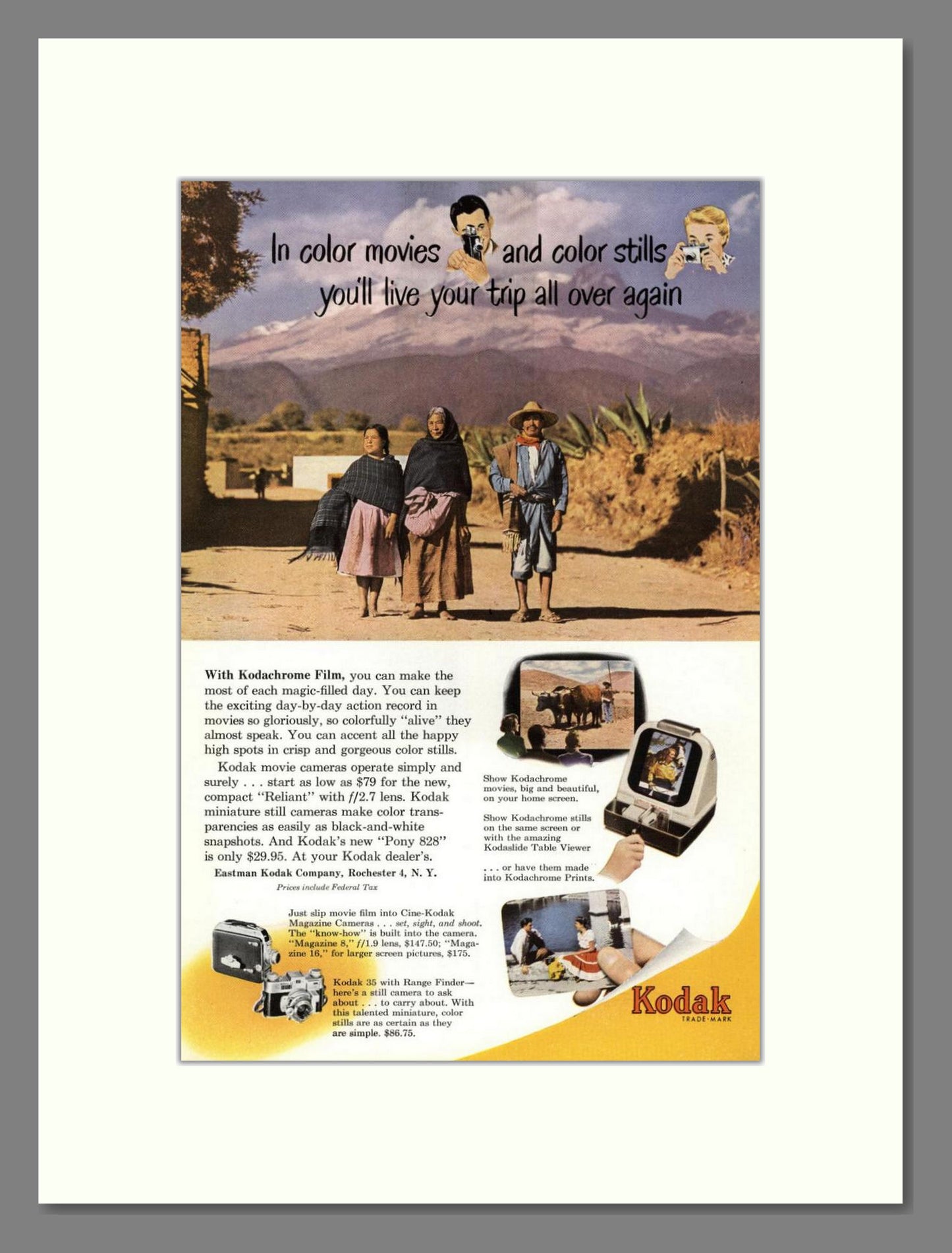 Kodak - Kodachrome Film. Vintage Advert 1950 (ref AD68400)