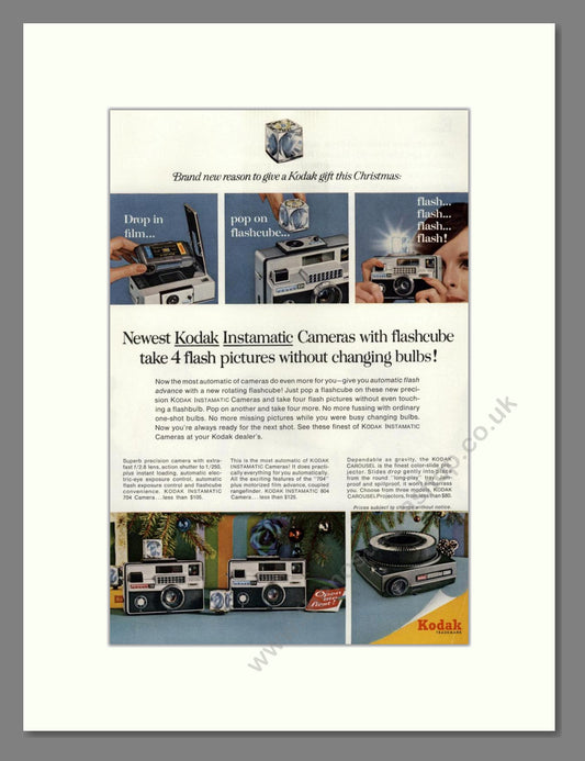 Kodak - Instamatic Cameras. Vintage Advert 1965 (ref AD68413)