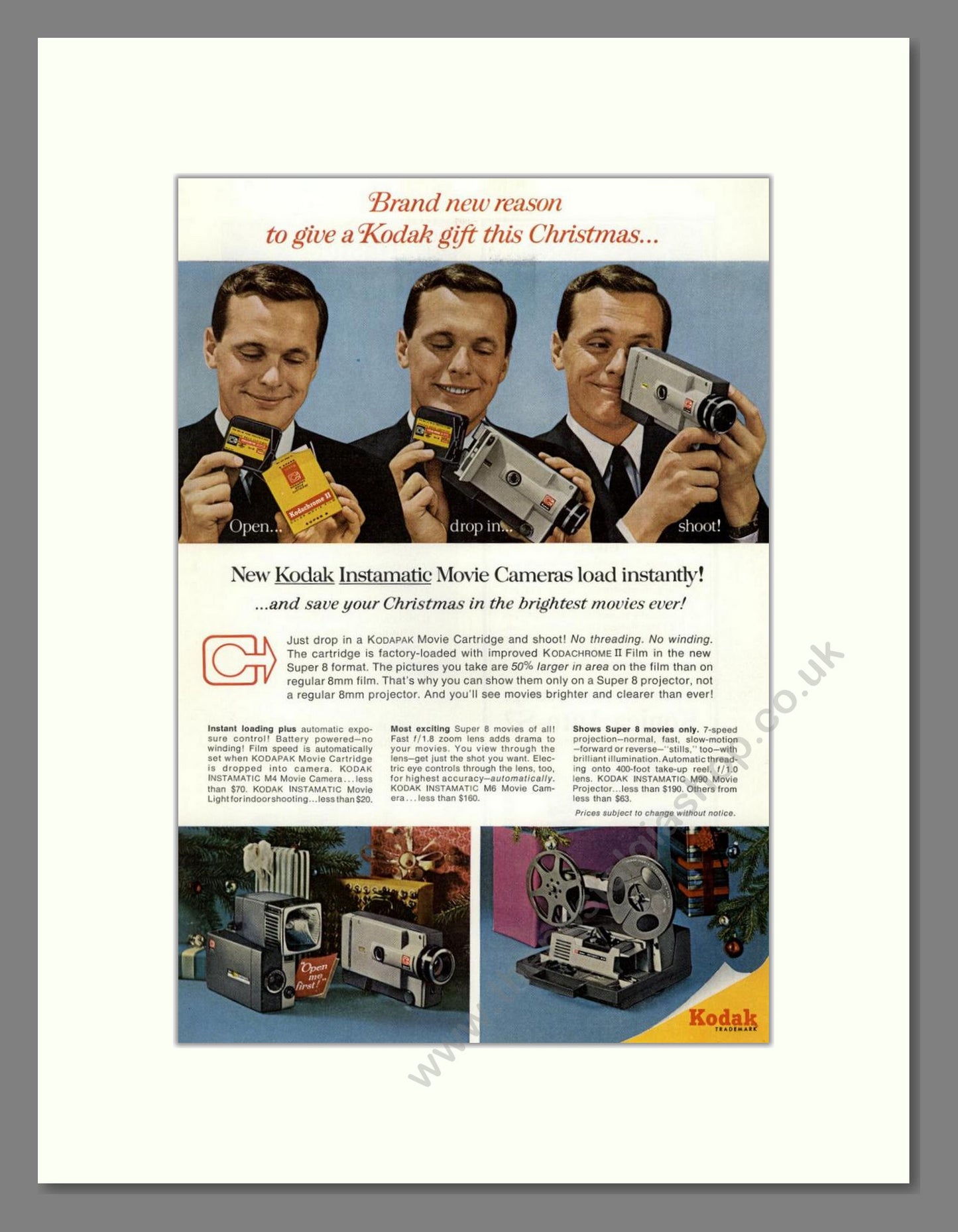 Kodak - Instamatic Movie Camera. Vintage Advert 1965 (ref AD68414)