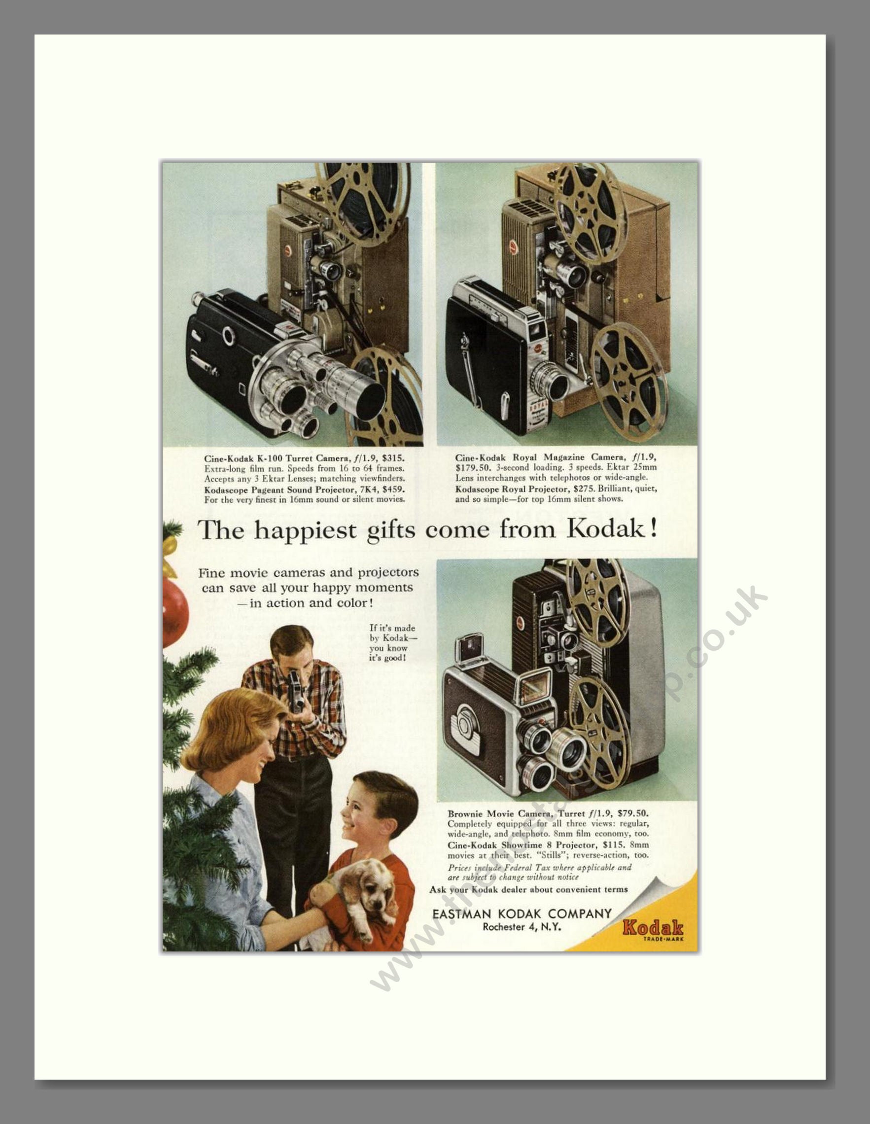Kodak - Cine-Kodak Cameras And Projectors. Vintage Advert 1956 (ref AD68417)