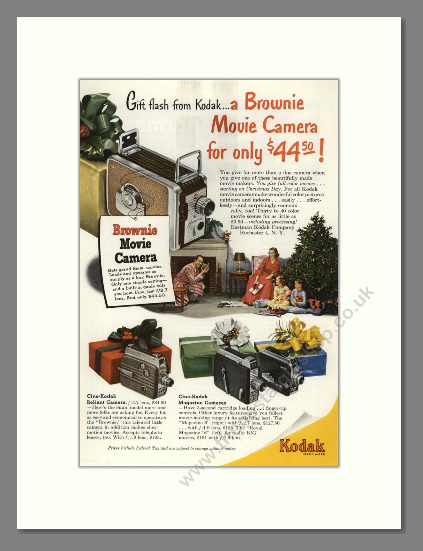 Kodak - Brownie Movie Camera. Vintage Advert 1951 (ref AD68418)