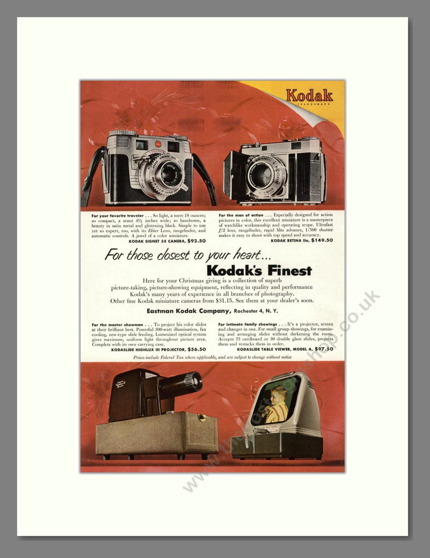 Kodak - Cameras And Projectors . Vintage Advert 1953 (ref AD68421)