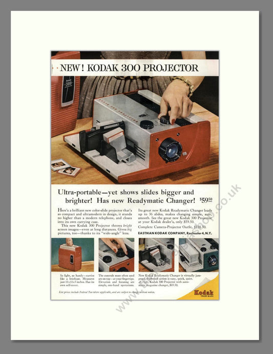 Kodak - 300 Slide Projector. Vintage Advert 1957 (ref AD68423)