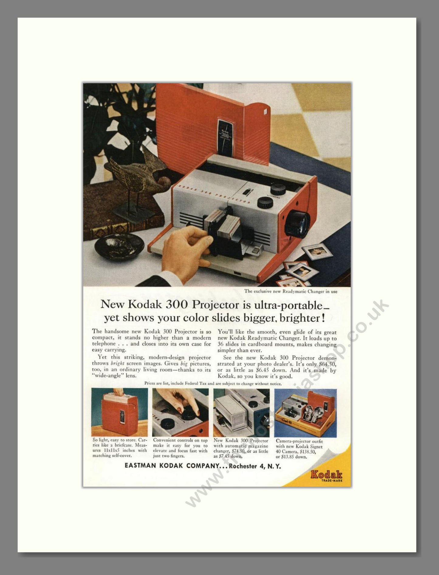 Kodak - 300 Slide Projector. Vintage Advert 1957 (ref AD68424)