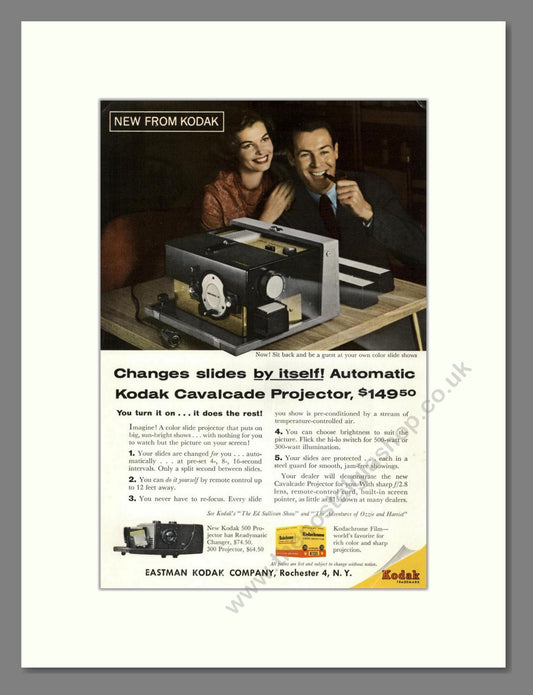 Kodak - Cavalcade Projector. Vintage Advert 1959 (ref AD68732)