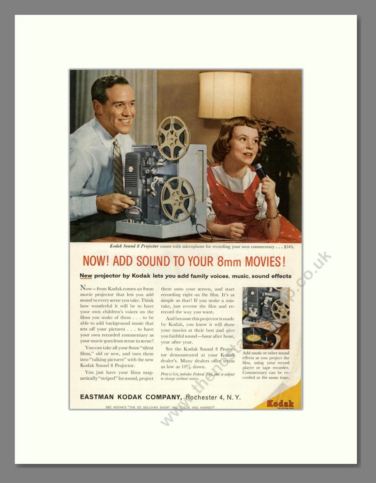 Kodak - Sound 8 Projector. Vintage Advert 1960 (ref AD68737)