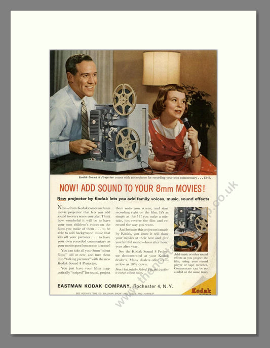 Kodak - Sound 8 Projector. Vintage Advert 1960 (ref AD68737)