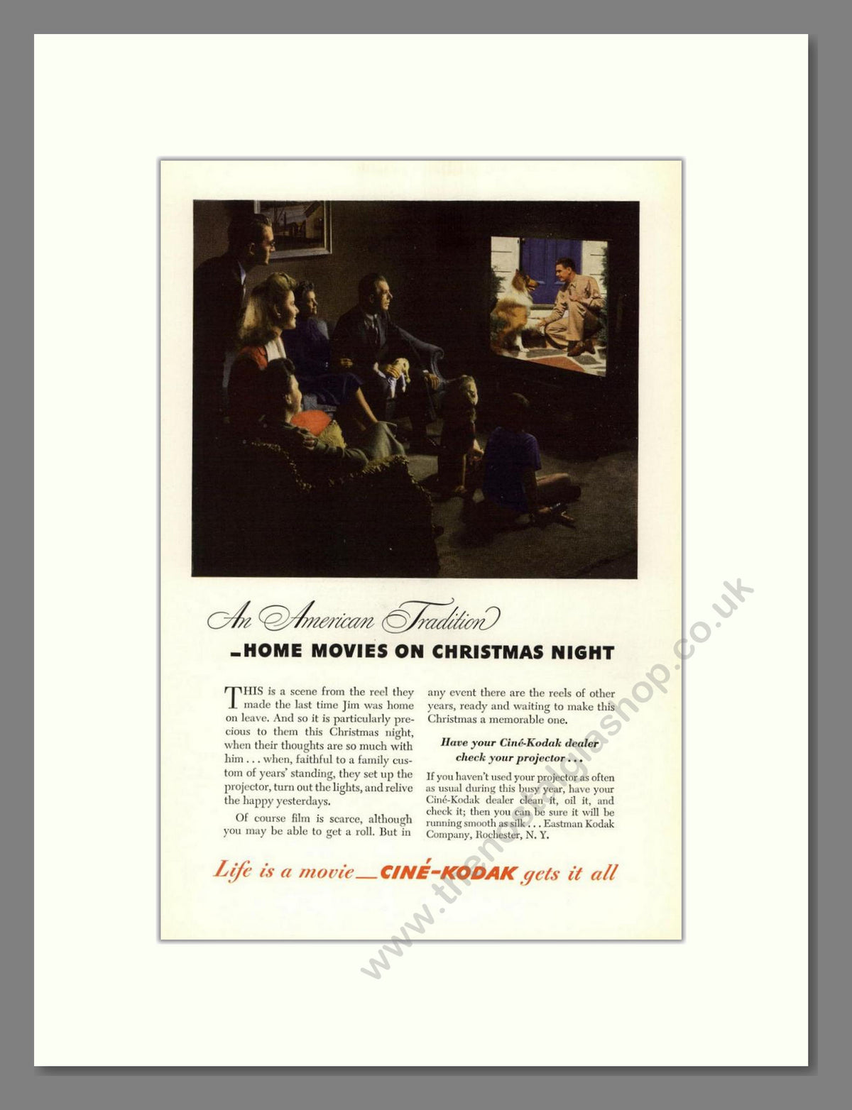 Kodak - Cine-Kodak Projector. Vintage Advert 1943 (ref AD68741)