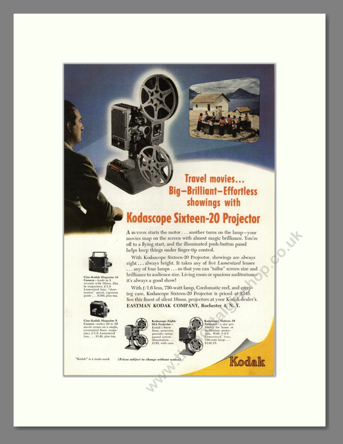 Kodak - Sixteen-20 Projector. Vintage Advert 1948 (ref AD68753)