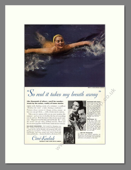 Kodak - Cine-Kodak Camera And Projector. Vintage Advert 1938 (ref AD68761)