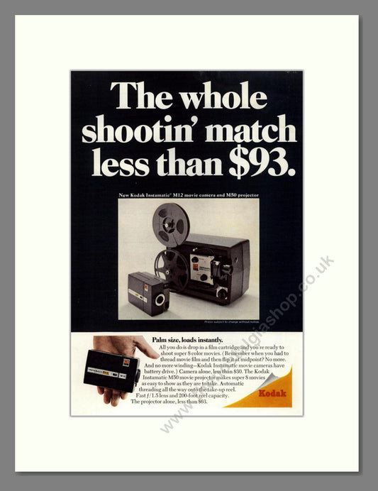 Kodak - M12 Camera M50 Projector. Vintage Advert 1967 (ref AD68762)