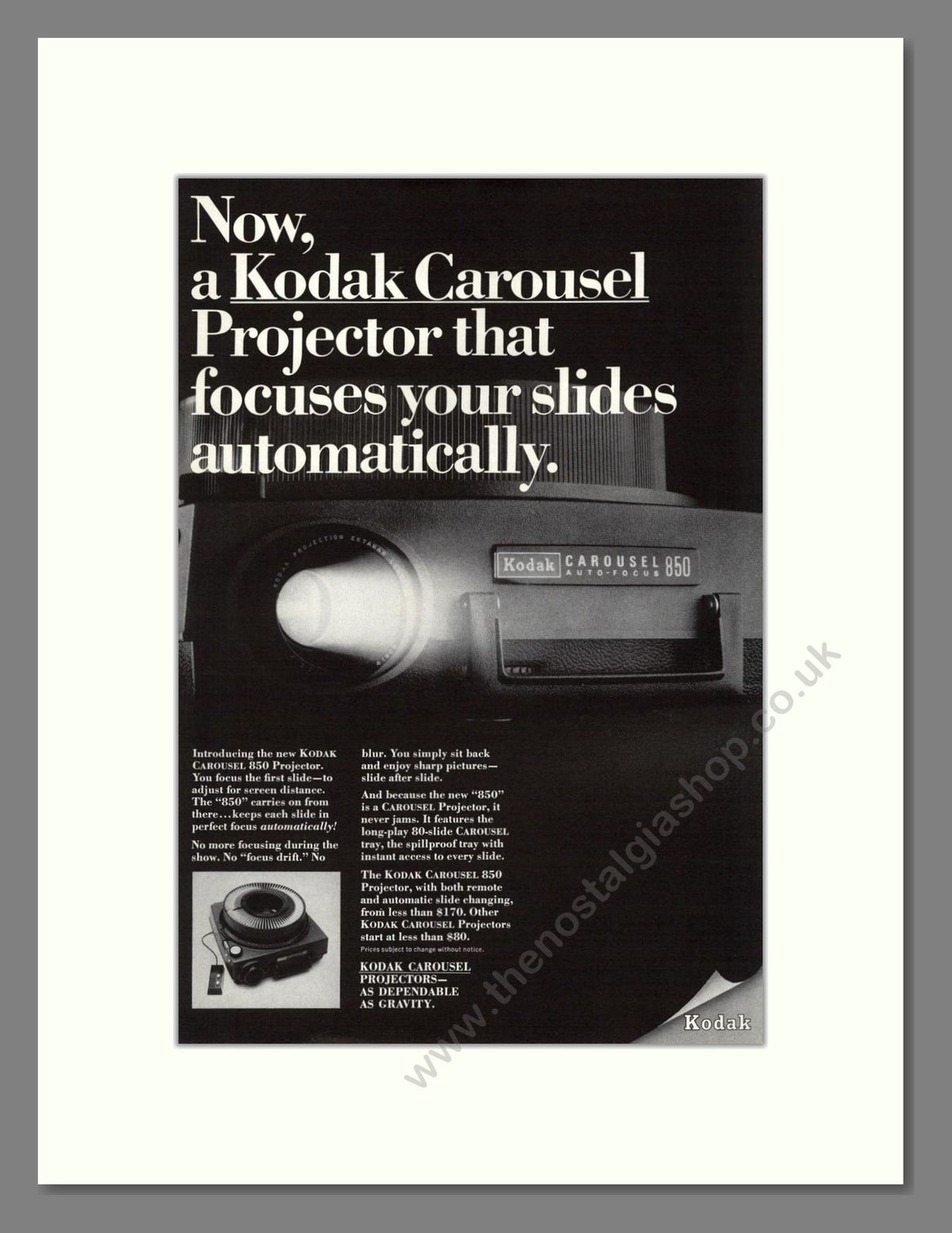 Kodak - Carousel Projector. Vintage Advert 1967 (ref AD68763)