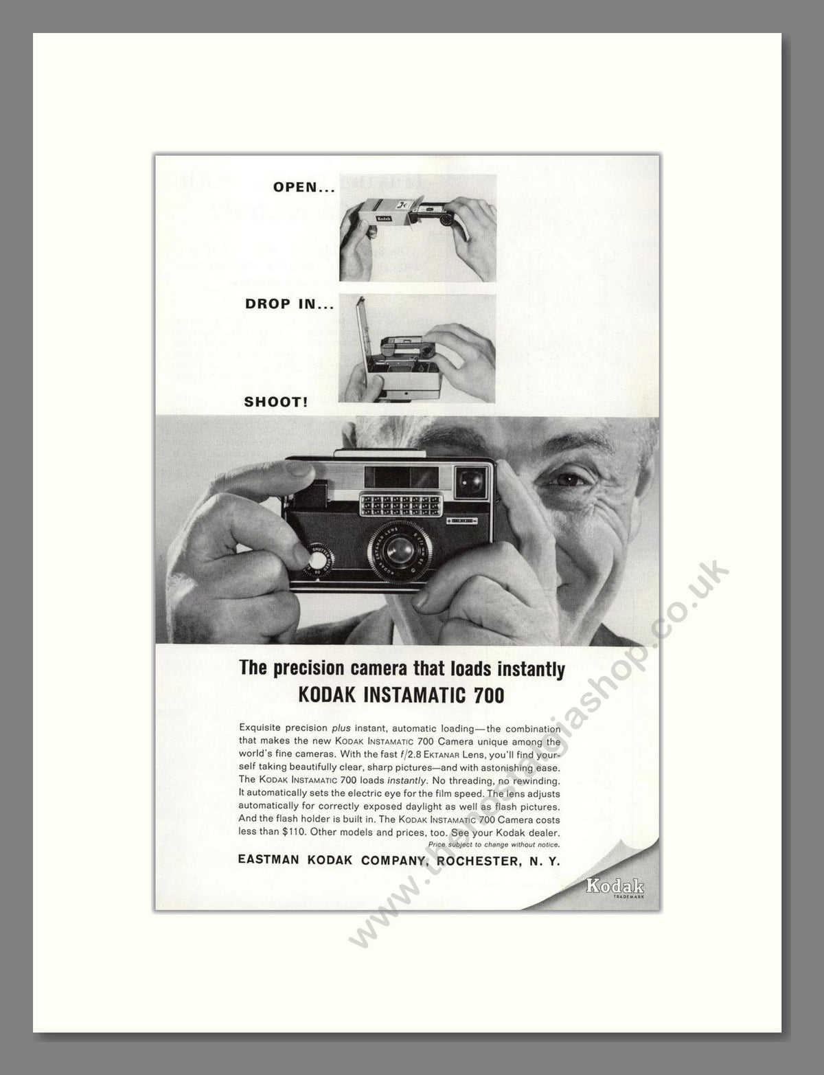 Kodak - Instamatic 700. Vintage Advert 1964 (ref AD68764)