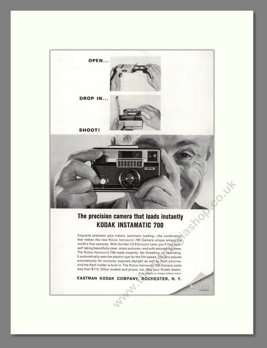 Kodak - Instamatic 700. Vintage Advert 1964 (ref AD68764)