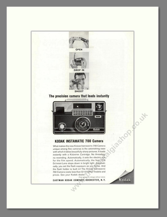 Kodak - Instamatic 700. Vintage Advert 1964 (ref AD68765)