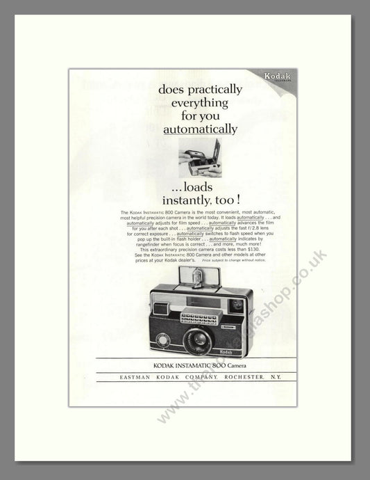 Kodak - Instamatic 800. Vintage Advert 1965 (ref AD68770)