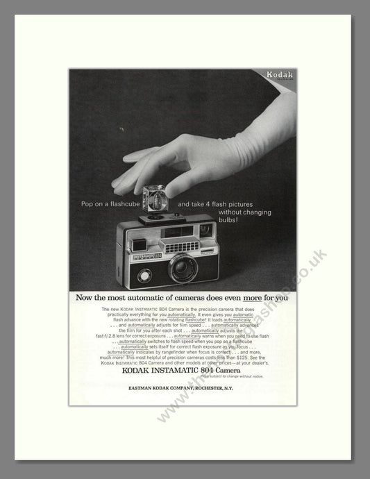 Kodak - Instamatic 804. Vintage Advert 1965 (ref AD68773)