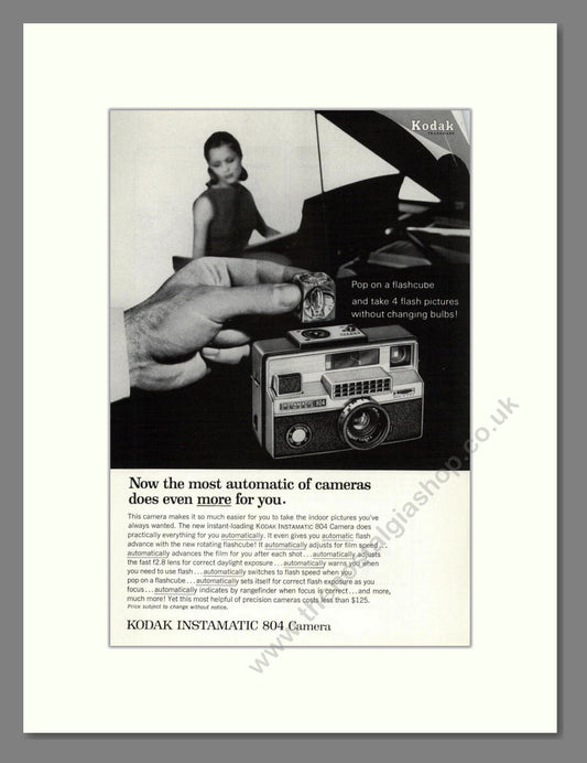 Kodak - Instamatic 804. Vintage Advert 1966 (ref AD68774)