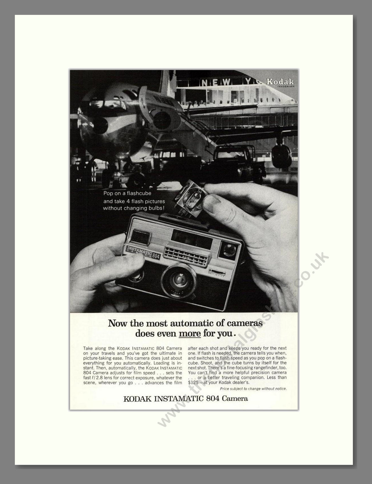 Kodak - Instamatic 804. Vintage Advert 1966 (ref AD68776)