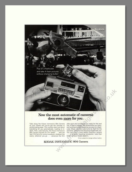 Kodak - Instamatic 804. Vintage Advert 1966 (ref AD68776)