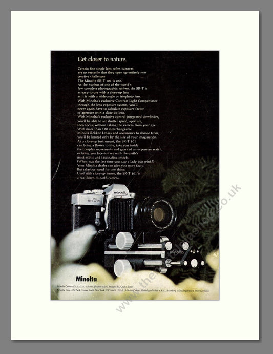 Minolta - SR T101. Vintage Advert 1971 (ref AD68782)