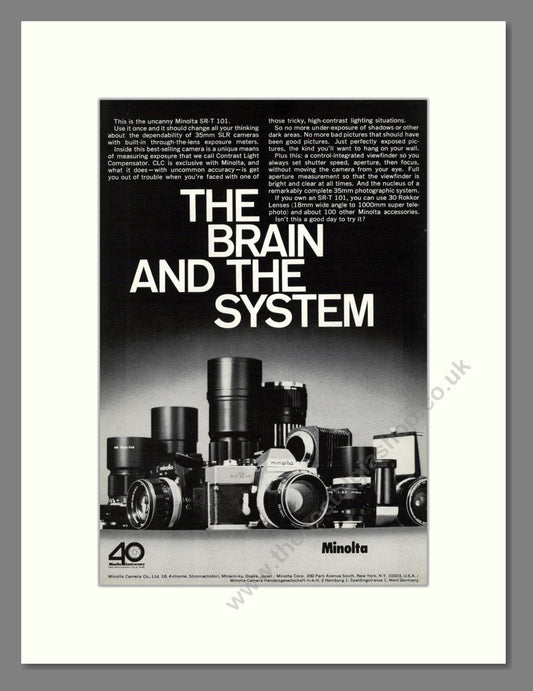 Minolta - SR T101. Vintage Advert 1969 (ref AD68796)