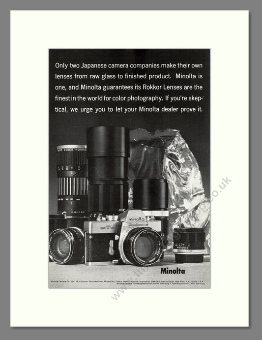 Minolta - SR T101. Vintage Advert 1970 (ref AD68797)