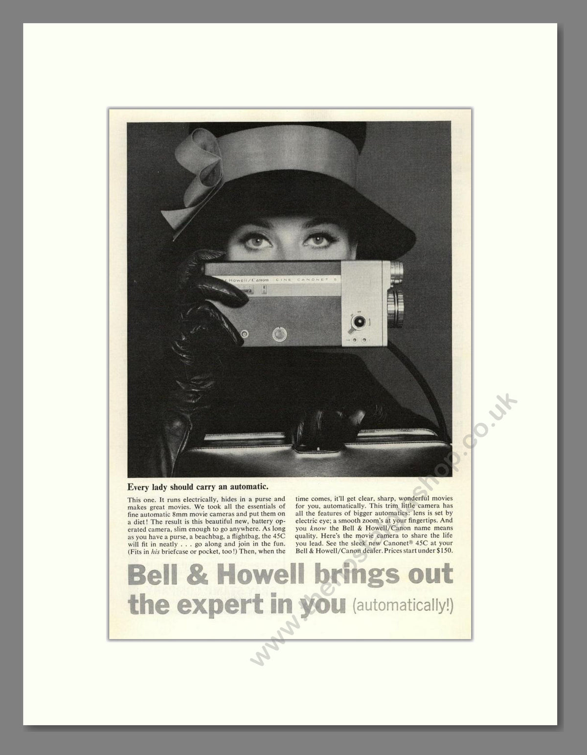 Bell & Howell - Cine Canonet. Vintage Advert 1964 (ref AD68812)