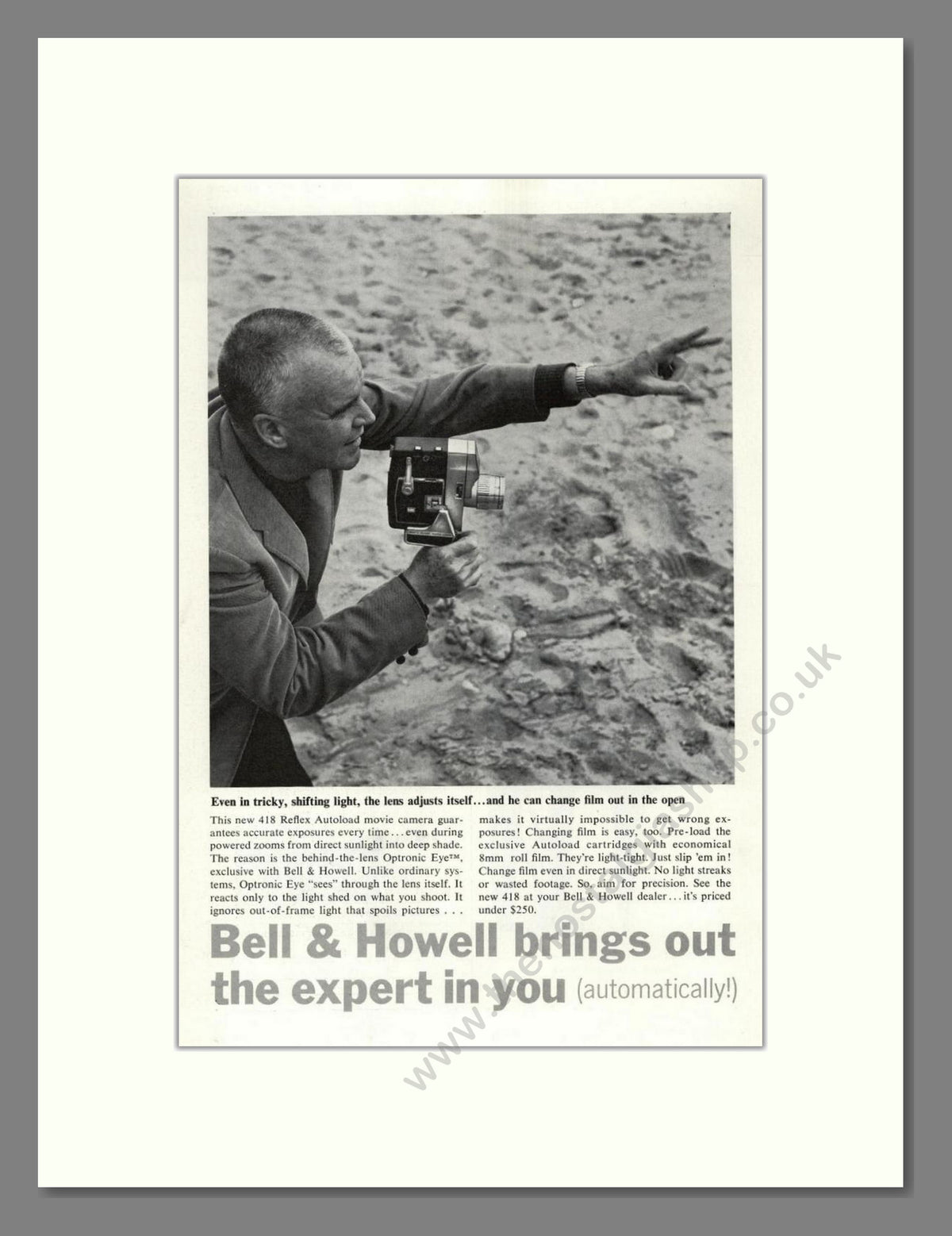 Bell & Howell - 418 Reflex Autoload. Vintage Advert 1963 (ref AD68813)