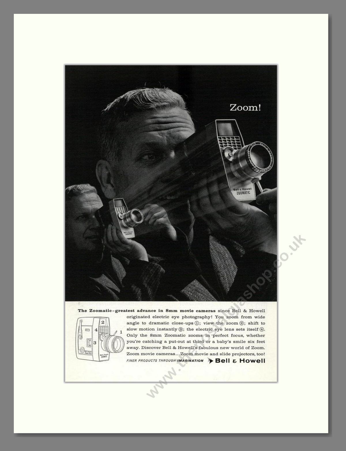 Bell & Howell - Zoomatic 8mm. Vintage Advert 1960 (ref AD68818)