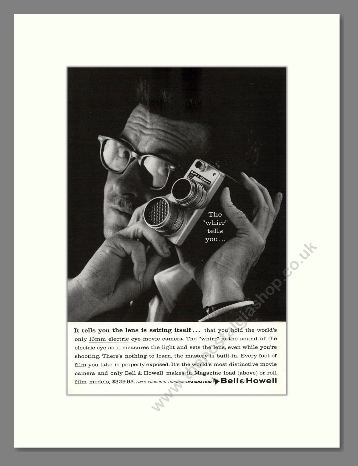 Bell & Howell - 16mm Electric Eye Movie Camera. Vintage Advert 1959 (ref AD68822)