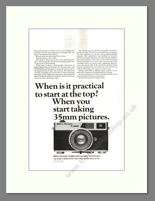 Bell & Howell - Canonet Camera. Vintage Advert 1965 (ref AD68825)