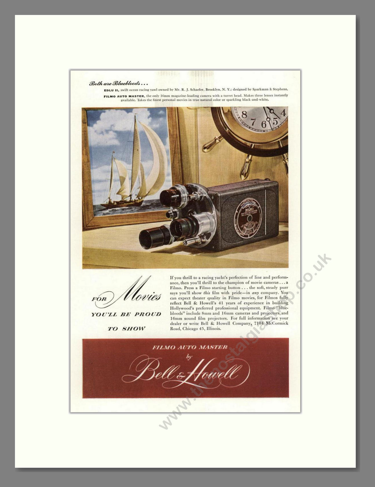 Bell & Howell - Filmo Auto Master. Vintage Advert 1948 (ref AD68832)