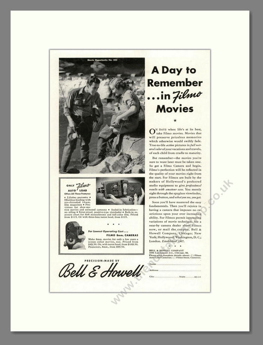 Bell & Howell - Filmo Auto Load. Vintage Advert 1941 (ref AD68841)