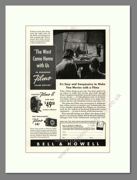 Bell & Howell - Filmo 8. Vintage Advert 1939 (ref AD68842)