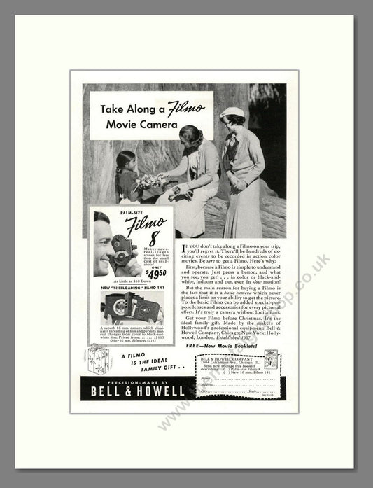 Bell & Howell - Filmo 8. Vintage Advert 1939 (ref AD68844)