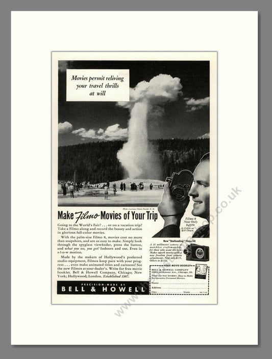 Bell & Howell - Filmo 8. Vintage Advert 1939 (ref AD68846)