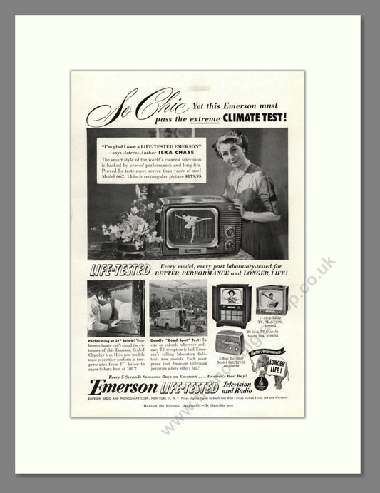 Emerson - Life-Tested TVs. Vintage Advert 1951 (ref AD68434)