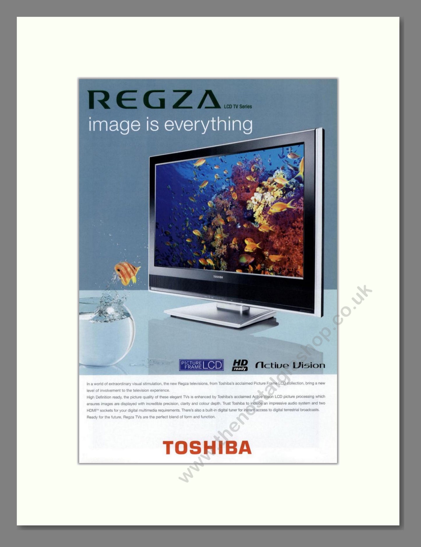 Toshiba - Regza TV. Vintage Advert 2004 (ref AD68437)