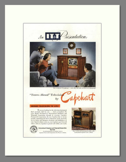 Capehart - Ticonderoga TV. Vintage Advert 1950 (ref AD68441)