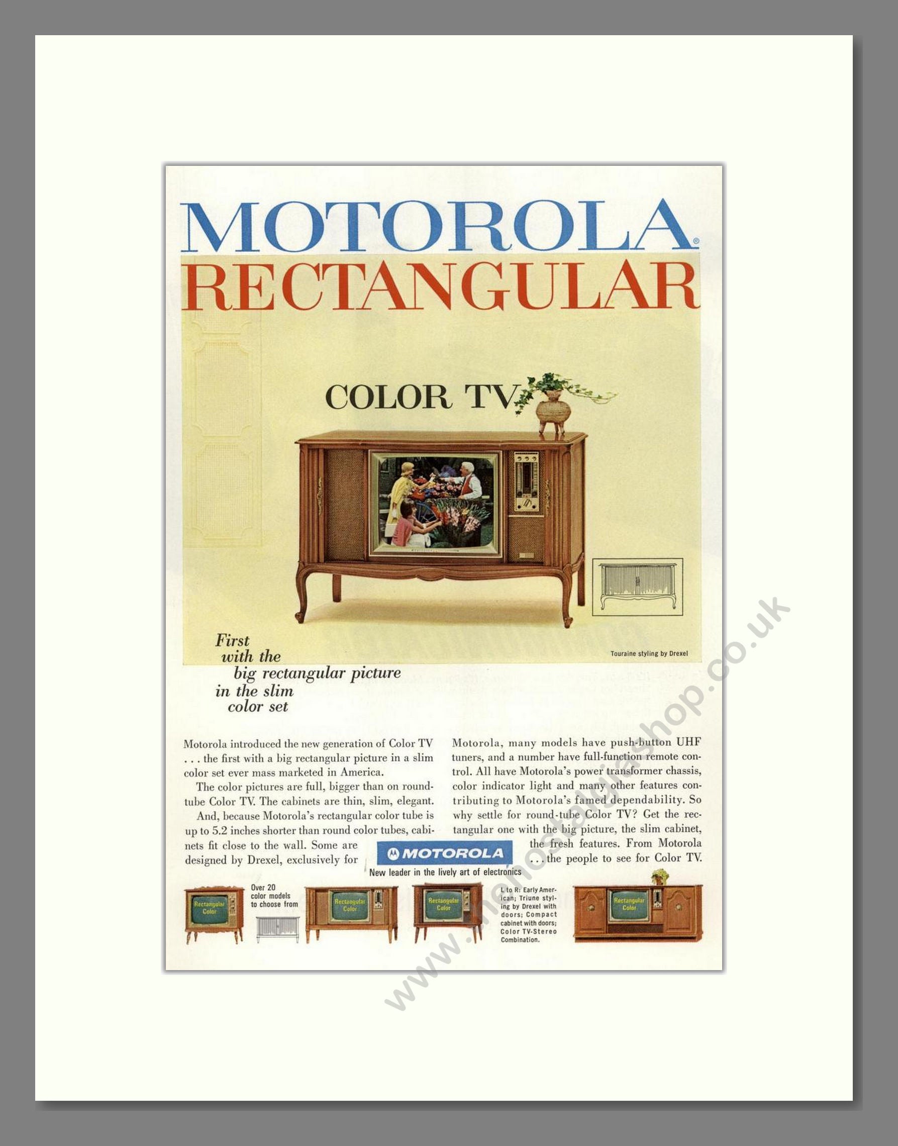 Motorola - Rectangular TV. Vintage Advert 1965 (ref AD68445)