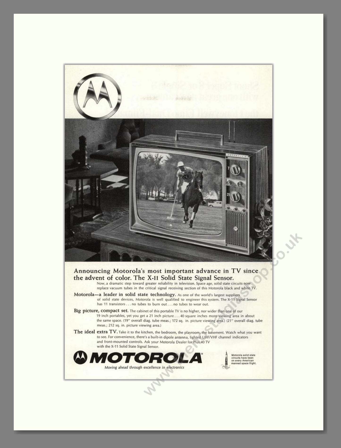 Motorola - X-11 Solid State Signal Sensor. Vintage Advert 1966 (ref AD68447)