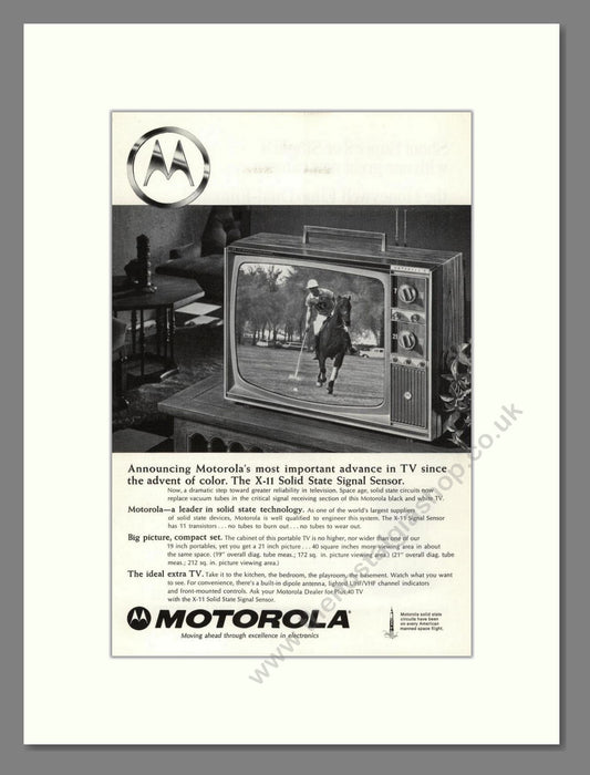 Motorola - X-11 Solid State Signal Sensor. Vintage Advert 1966 (ref AD68447)