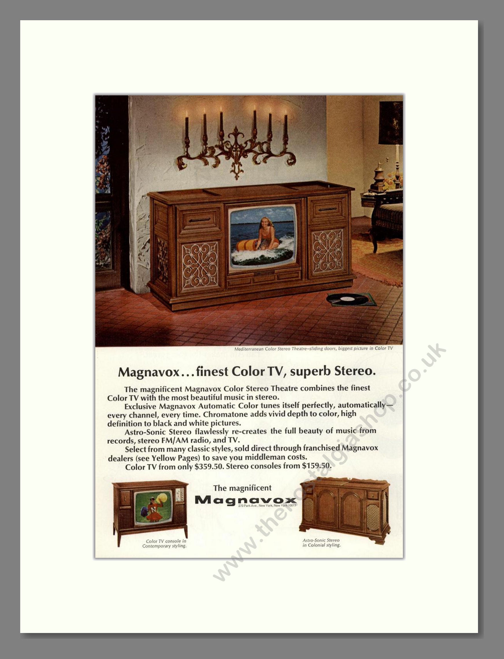 Magnavox - Colour TVs. Vintage Advert 1968 (ref AD68456)