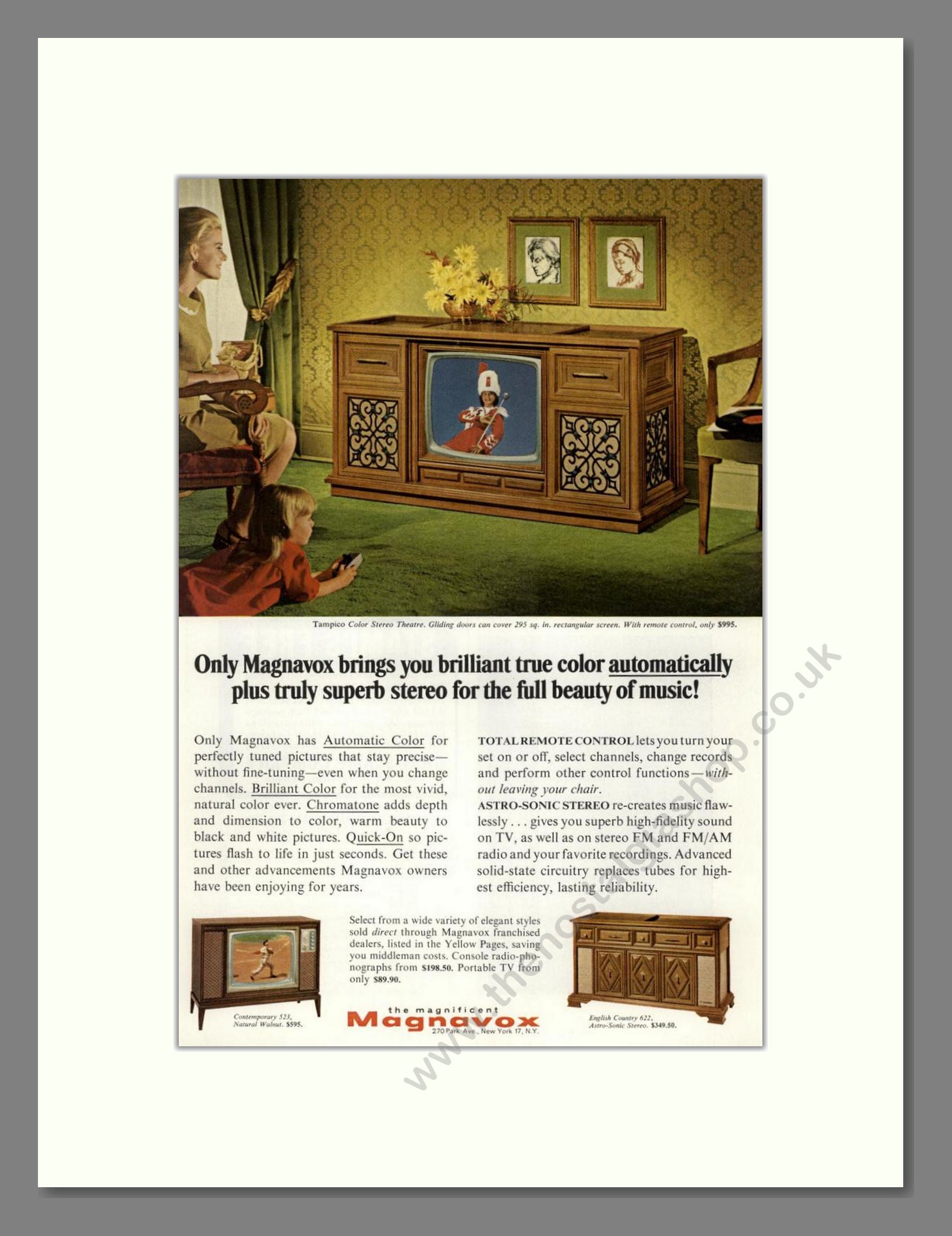 Magnavox - Colour TVs. Vintage Advert 1966 (ref AD68457)