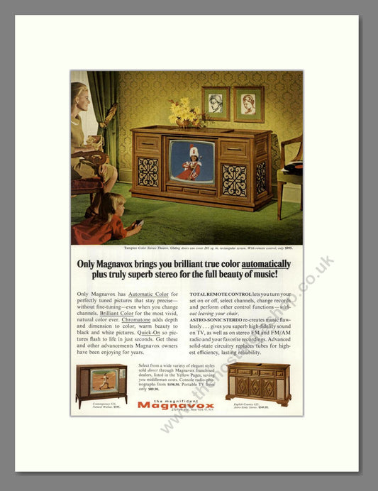 Magnavox - Colour TVs. Vintage Advert 1966 (ref AD68457)