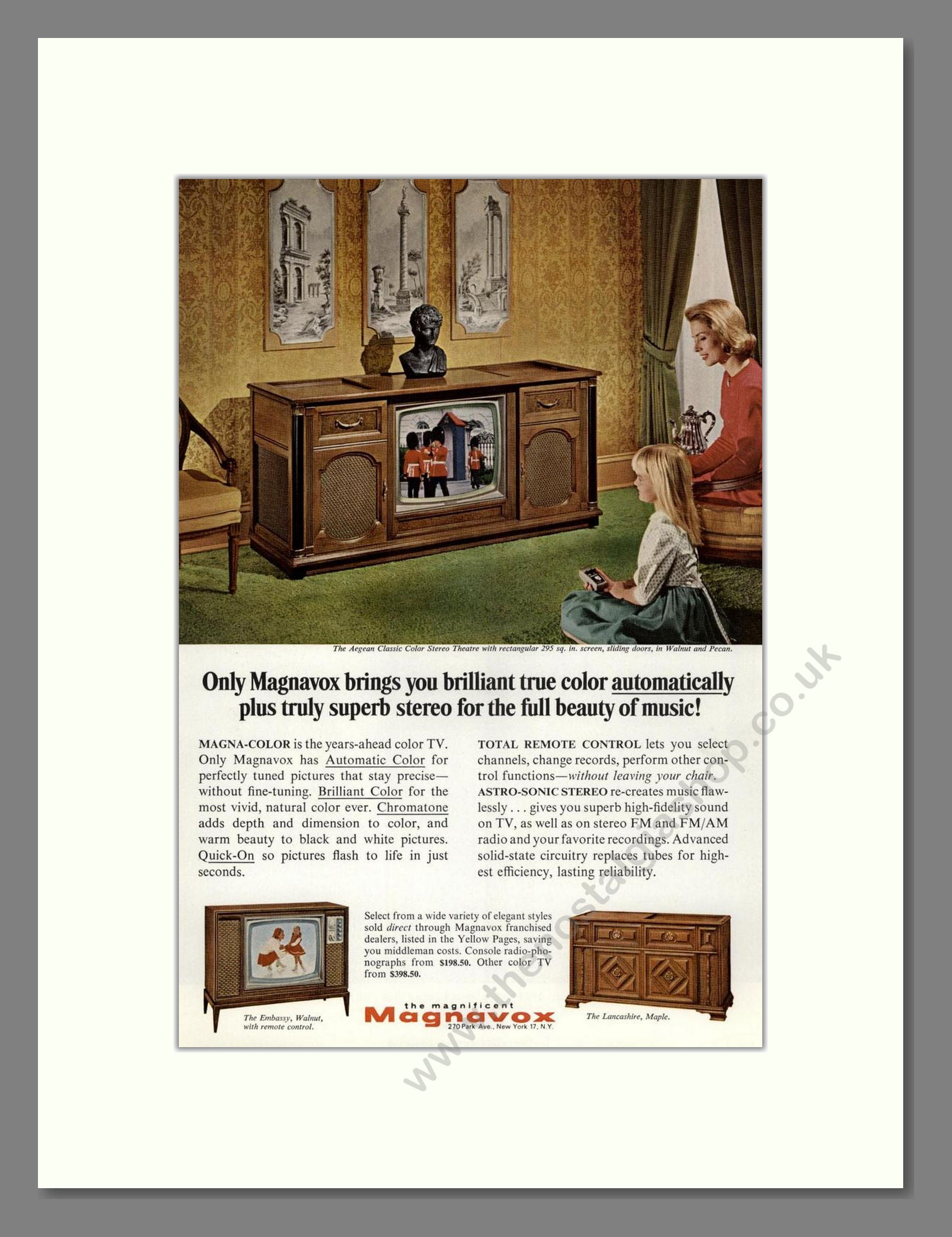 Magnavox - Colour TVs. Vintage Advert 1967 (ref AD68458)