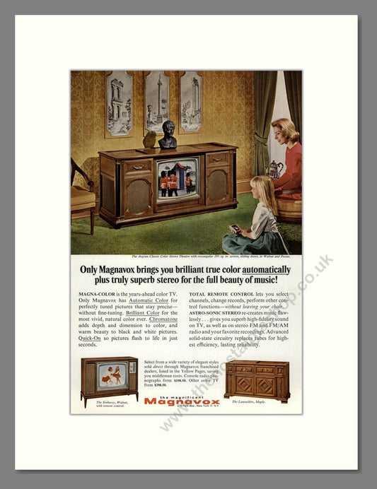 Magnavox - Colour TVs. Vintage Advert 1967 (ref AD68458)
