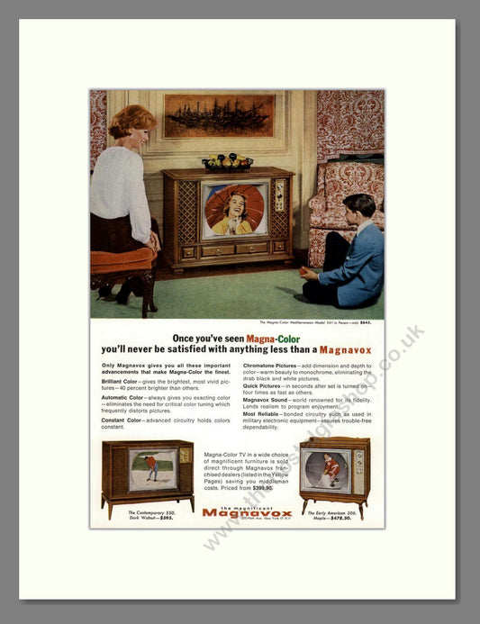 Magnavox - Colour TVs. Vintage Advert 1965 (ref AD68460)