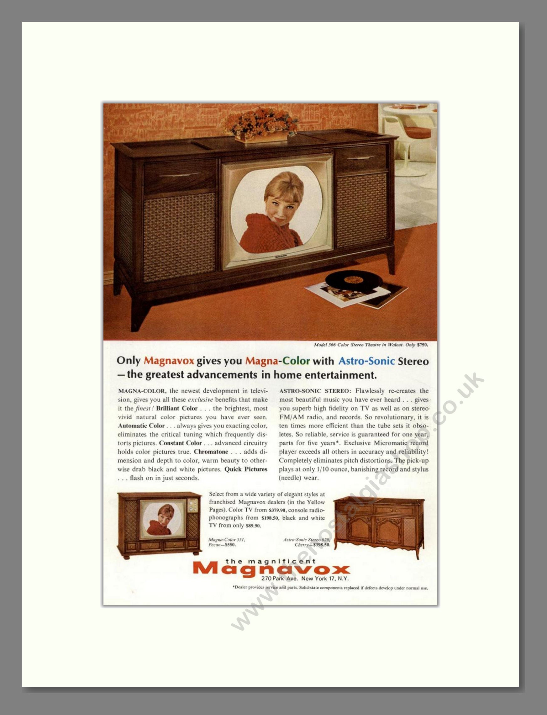 Magnavox - Colour TVs. Vintage Advert 1965 (ref AD68465)